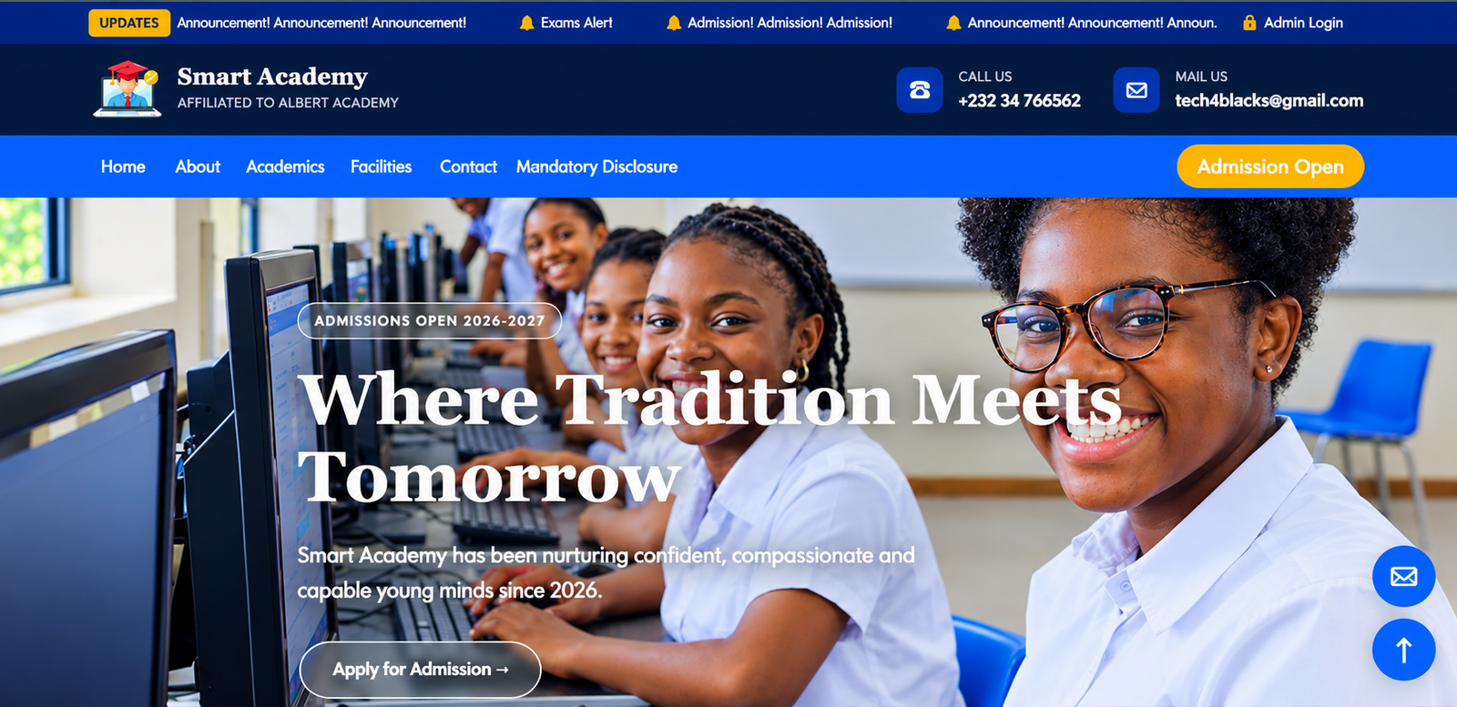 No School Website? Get one for Free